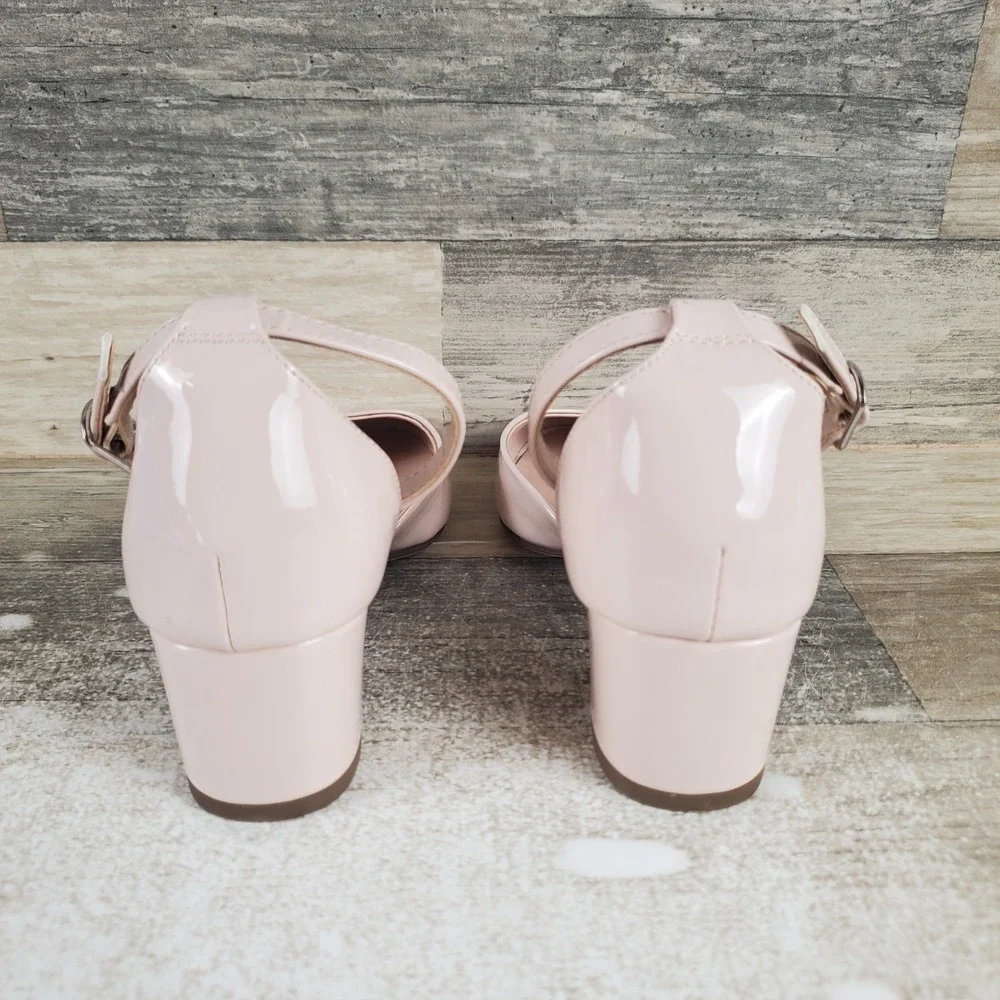 Steve Madden Prettyy Kids Sandal Sz 13 M Blush Patent Leather Buckle Ankle Strap